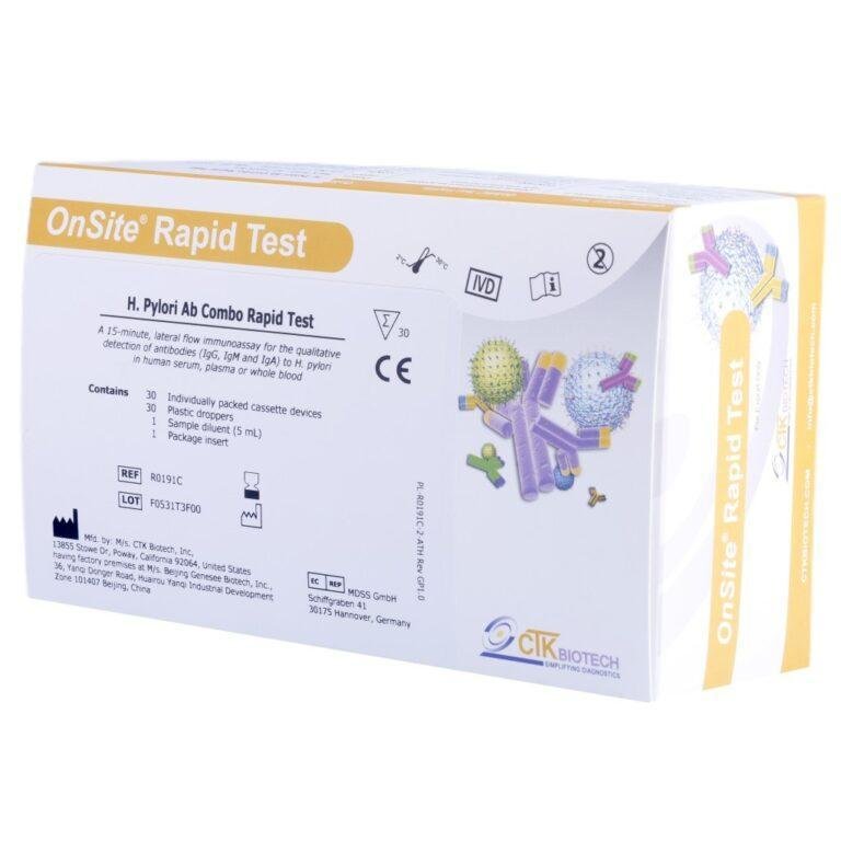 H. pylori Ab Combo Rapid 30 Test Pack Quicklab Services Private Limited