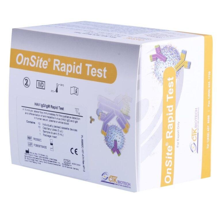 HAV IgG/IgM Rapid 10 Test Pack - Quicklab Services Private Limited