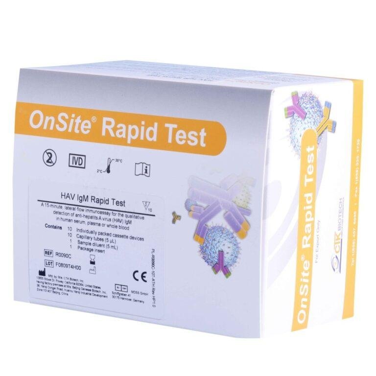 HAV IgM Rapid 10 Test Pack - Quicklab Services Private Limited